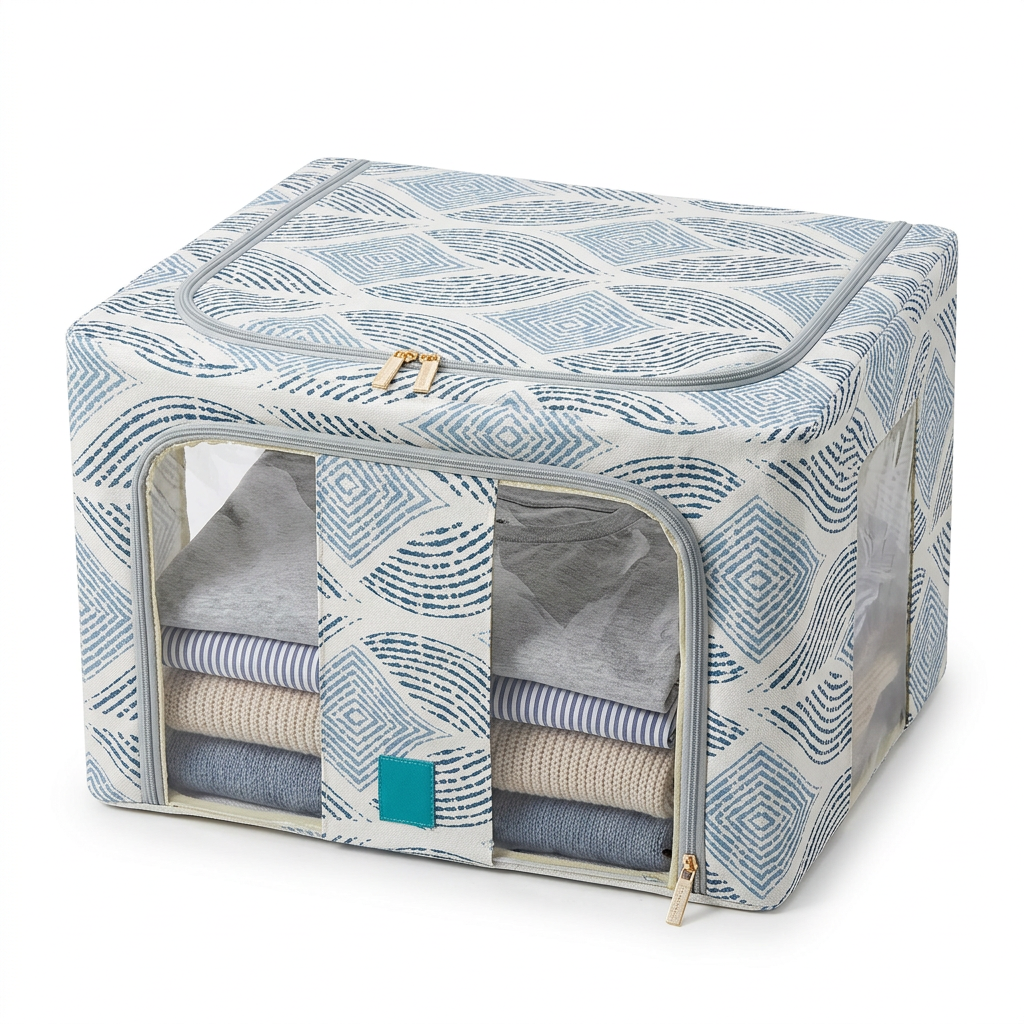 56L Foldable Clothes Storage Organizer Box with Window