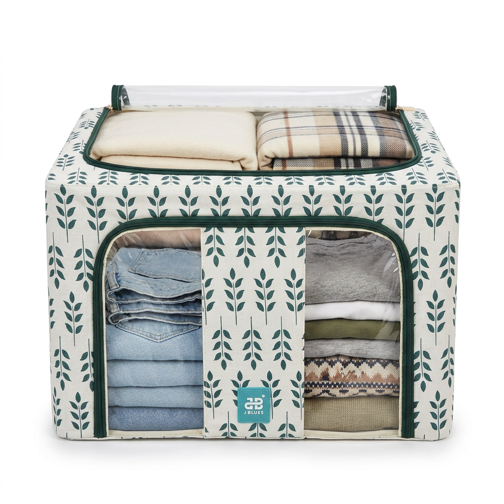 56L Foldable Clothes Storage Organizer Box with Window