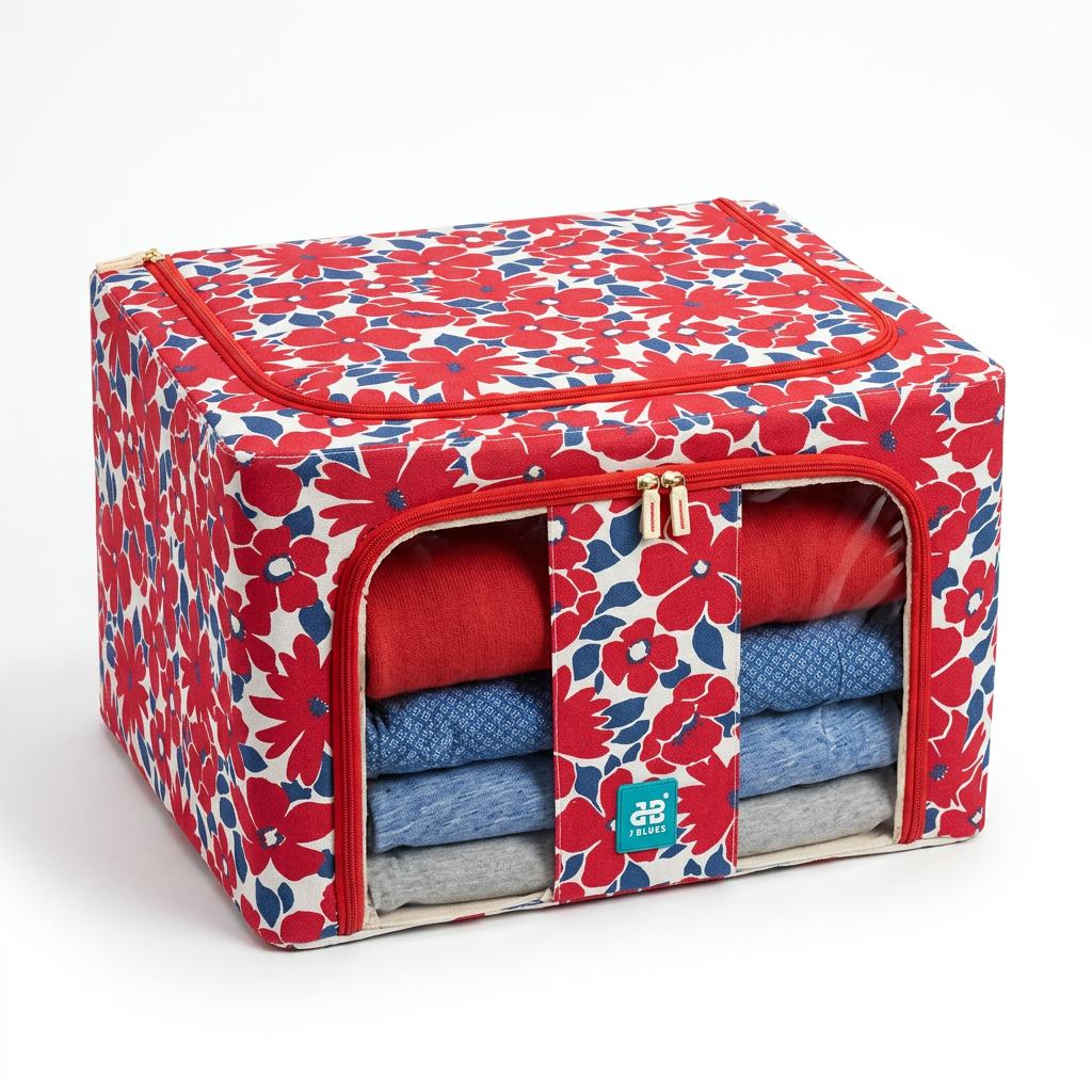 56L Foldable Clothes Storage Organizer Box with Window