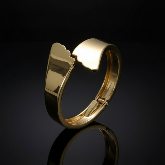 Sleek Curved Minimal Designer Cuff for Women