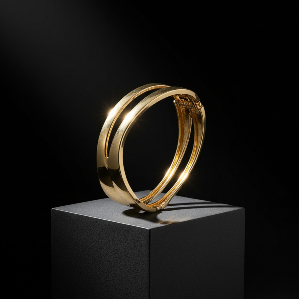 Double Line Minimal Designer Cuff for Women