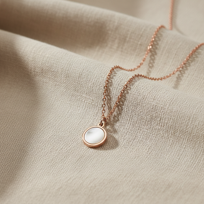 Rose Gold Clover Charm Pendant Necklace for Women