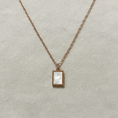 Rose Gold Clover Charm Pendant Necklace for Women