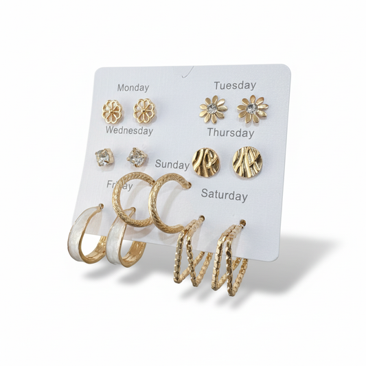 Multi Design Earring Set for Women (Set no.4)