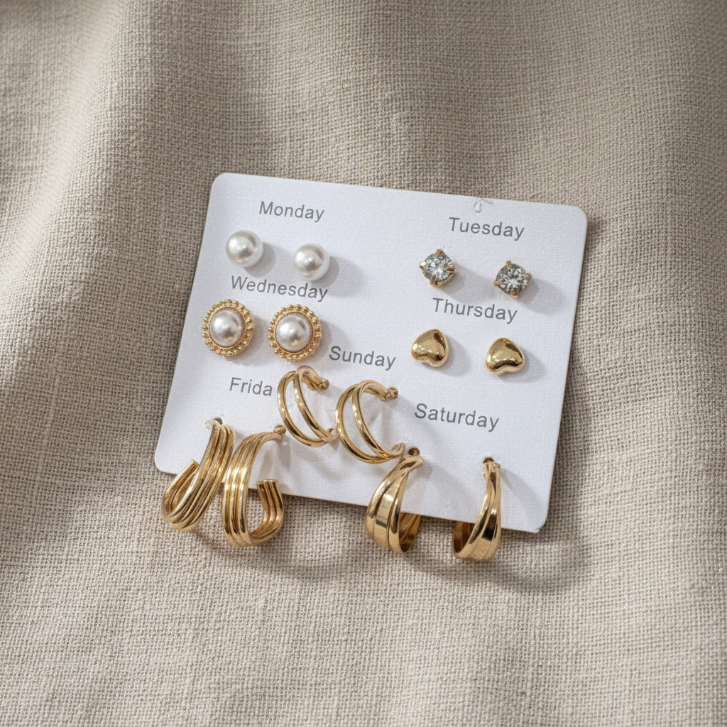 Multi Design Earring Set for Women (Set no.3)