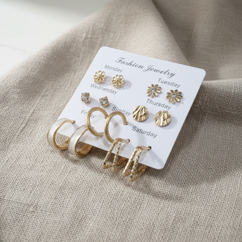 Multi Design Earring Set for Women (Set no.4)
