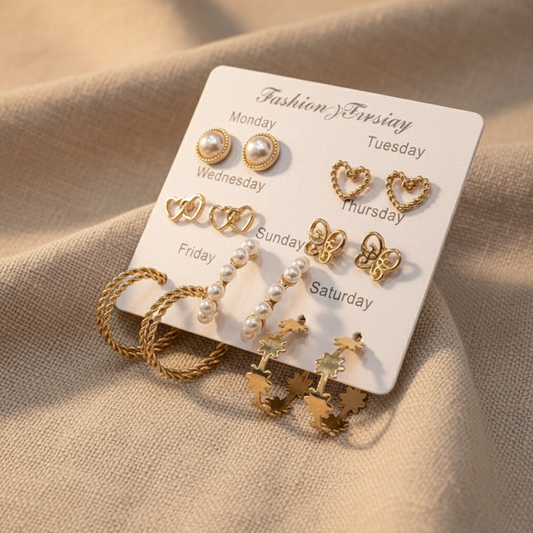 Multi Design Earring Set for Women (Set no.10)
