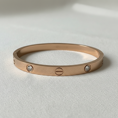 Luxury Screw Design CZ Bracelet for Women