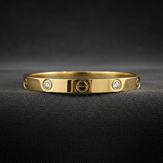 Luxury Screw Design CZ Bracelet for Women