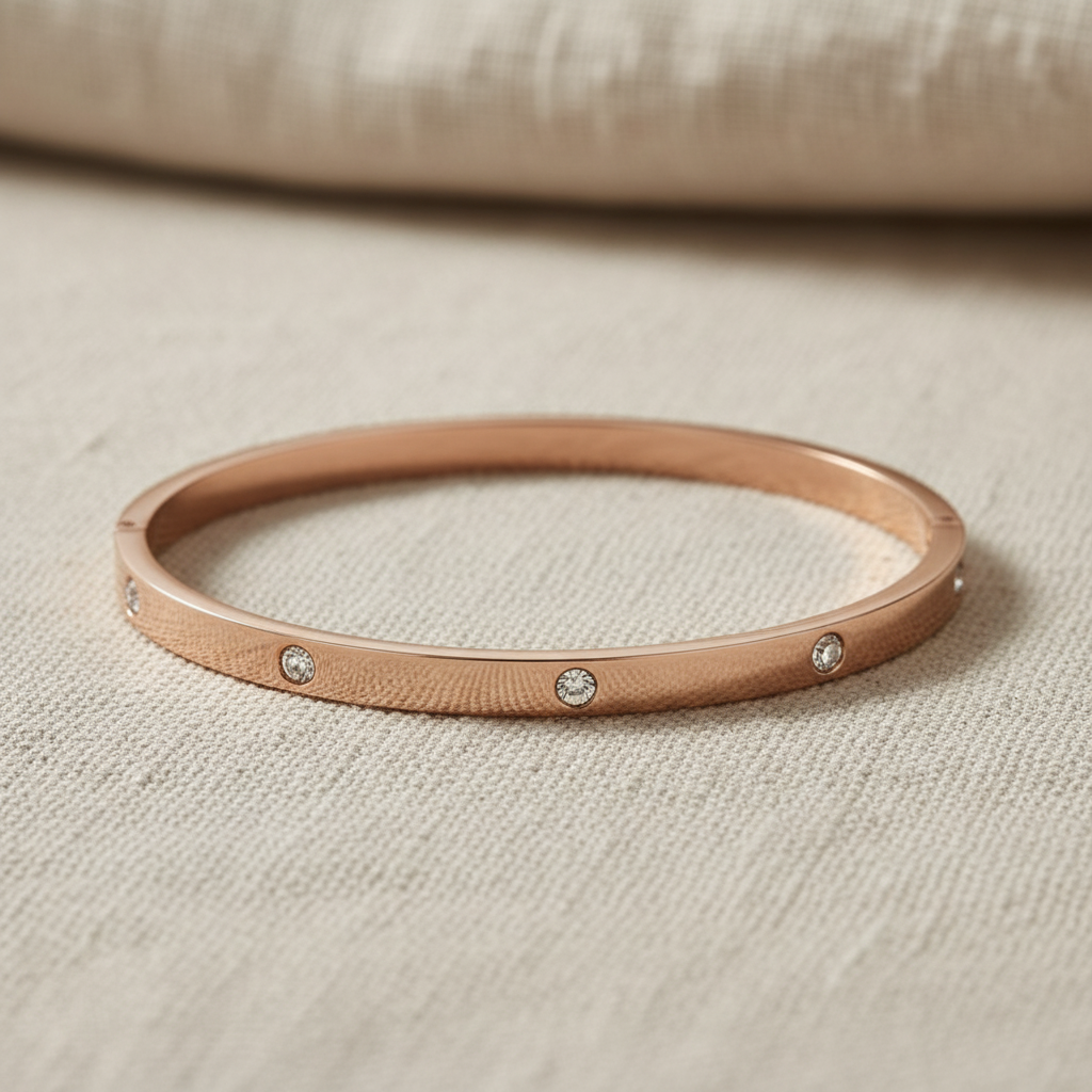 Slim Crystal Studded Bracelet for Women