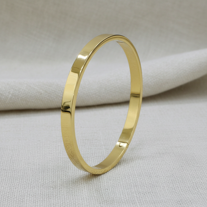 Slim Flat Rose Gold & Gold Kada Bracelet for Women