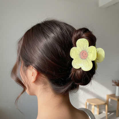 Cute Flower Hair Claw Clip for Girls