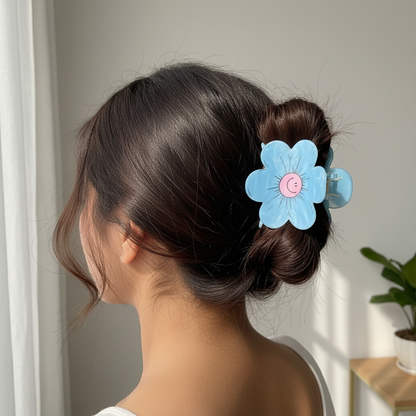 Cute Flower Hair Claw Clip for Girls