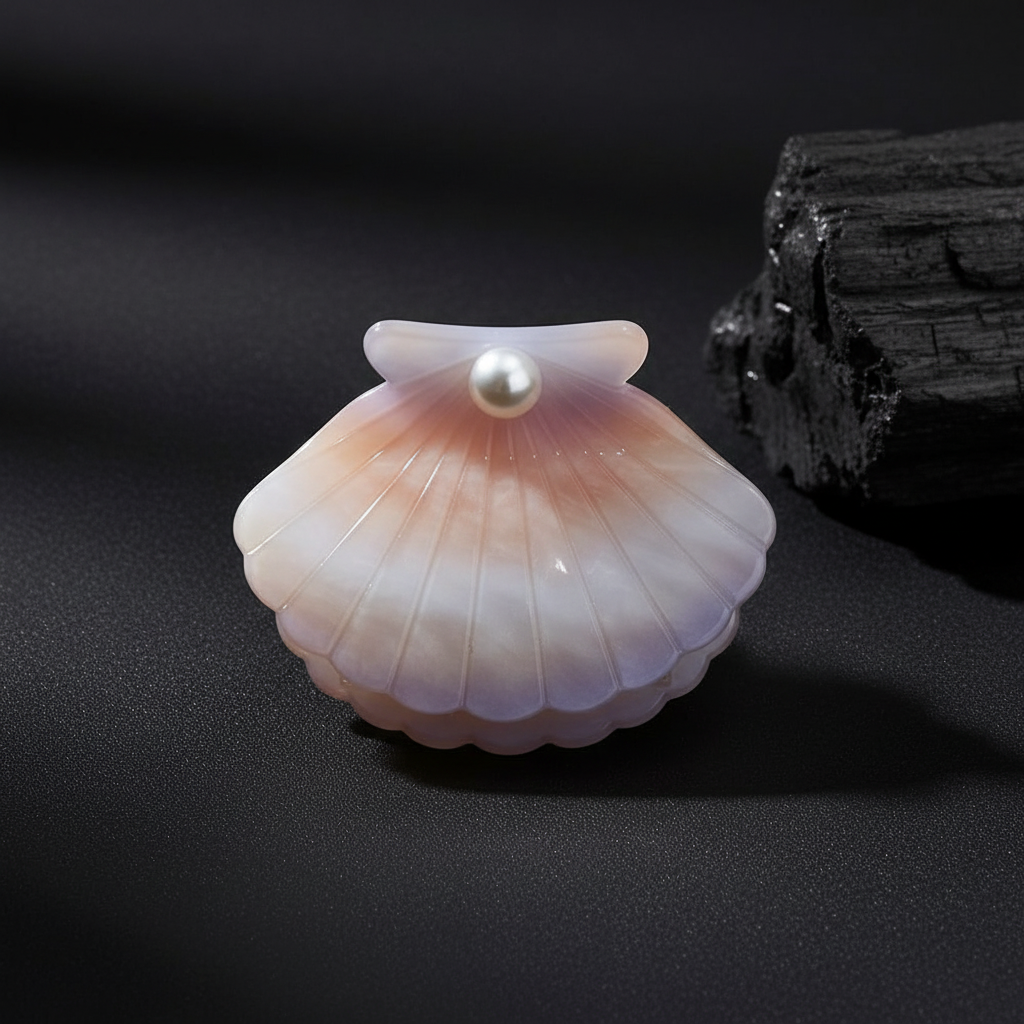 Pearl Shell Hair Claw Clip for Women