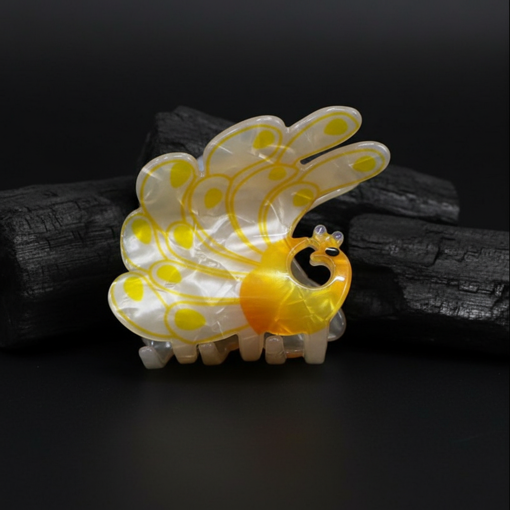 Peacock Butterfly Hair Claw Clip for Women
