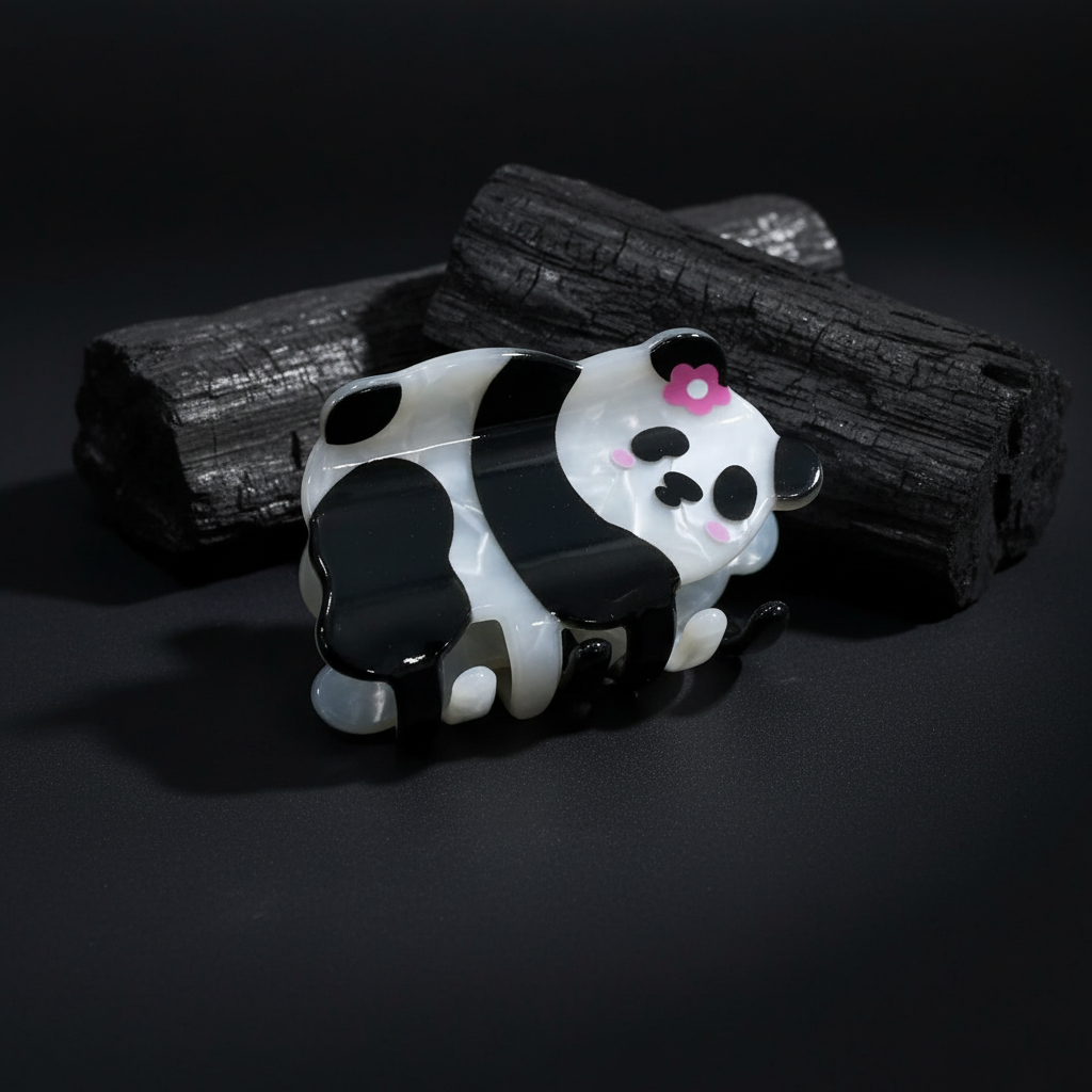 Cute Panda Hair Claw Clip for Girls