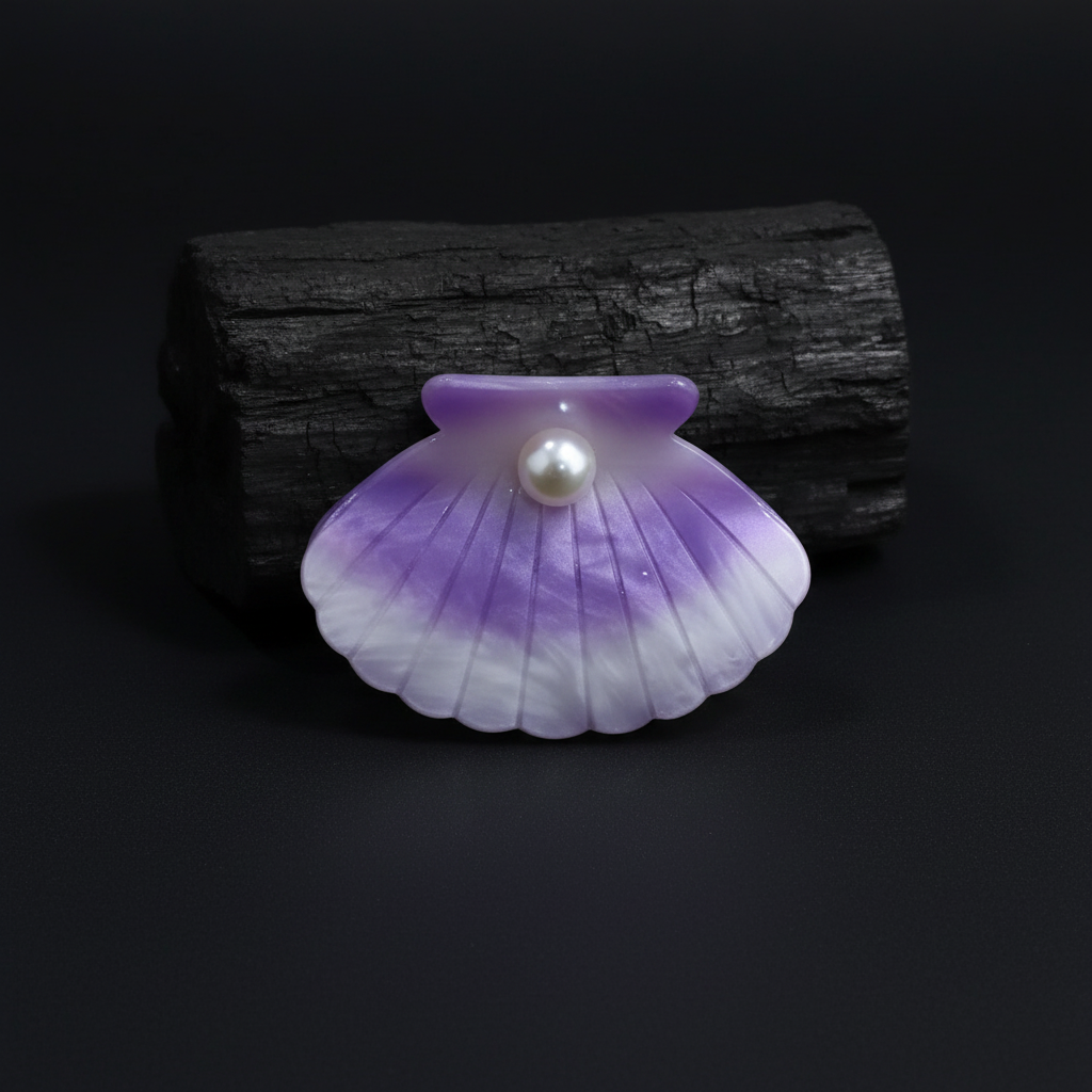 Pearl Shell Hair Claw Clip for Women