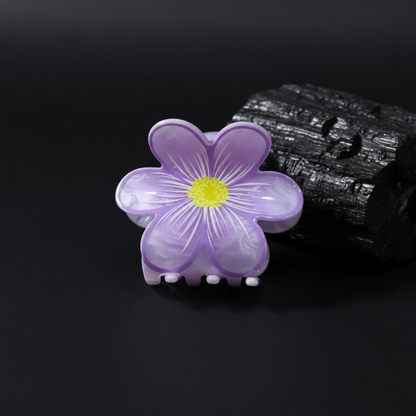 Pastel Glossy Flower Hair Claw Clip for Women
