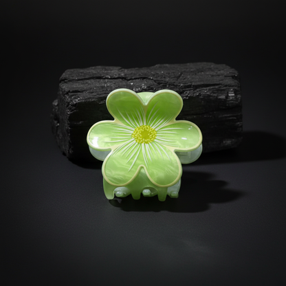 Pastel Glossy Flower Hair Claw Clip for Women
