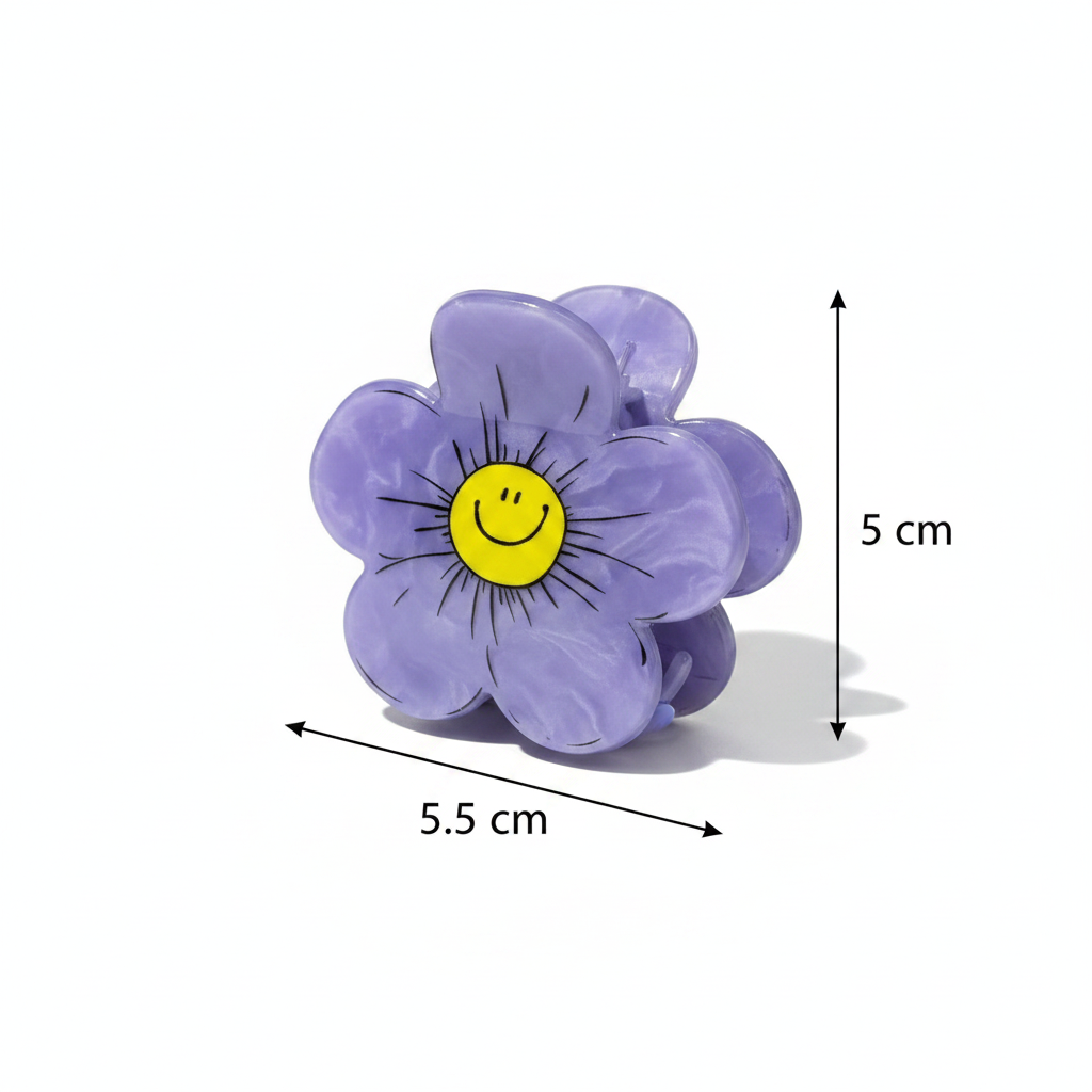 Cute Flower Hair Claw Clip for Girls