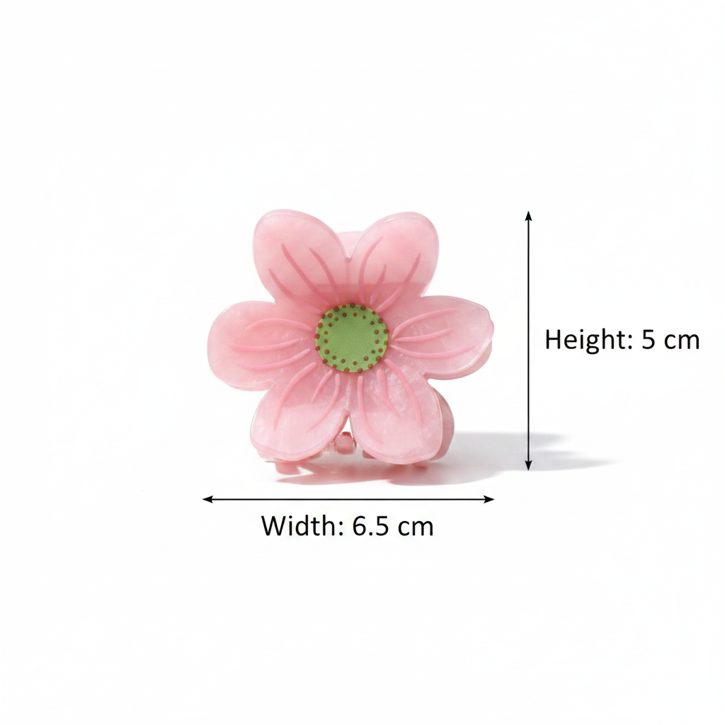 Pastel Flower Hair Claw Clip for Women