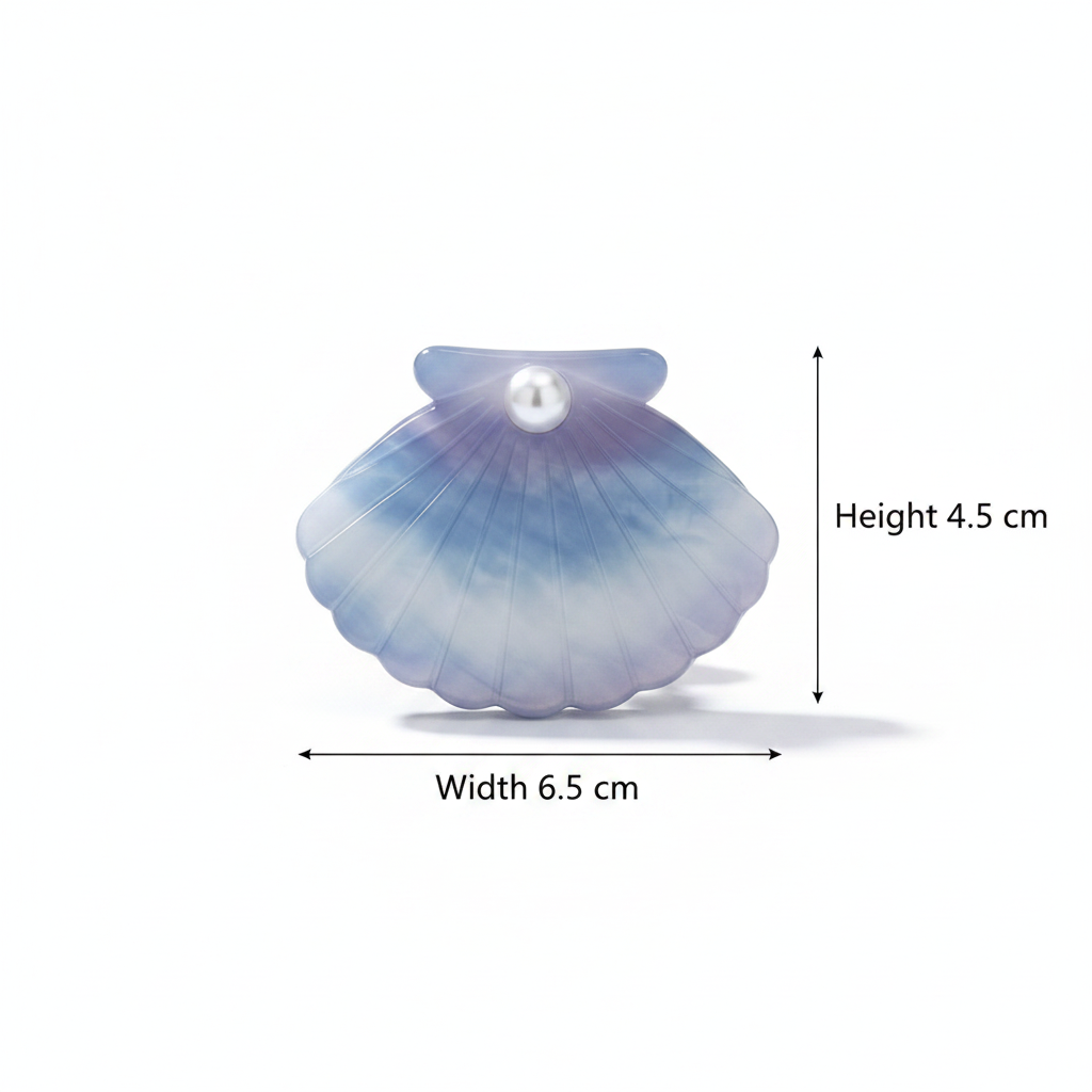 Pearl Shell Hair Claw Clip for Women
