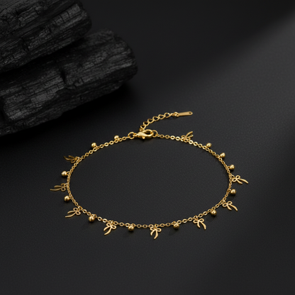 Dainty Gold Charm Bracelet for Women
