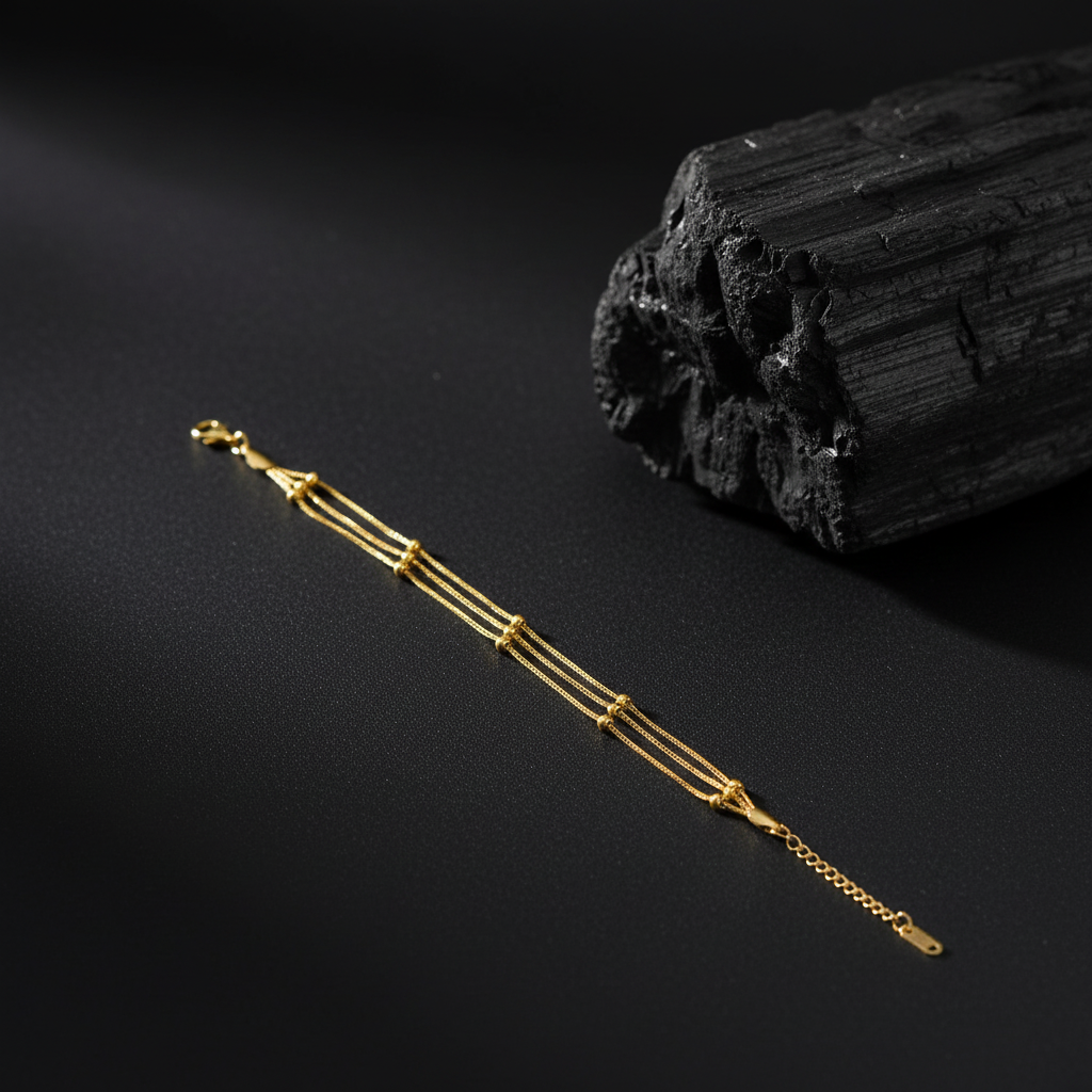 Dainty Gold Multi-Layer Bar Bracelet