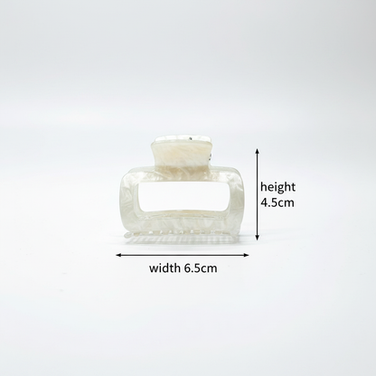 Aesthetic Rectangular Marble Hair Claw Clip