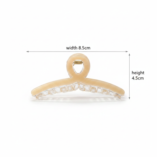 Minimal Beige Hair Claw Clip for Women
