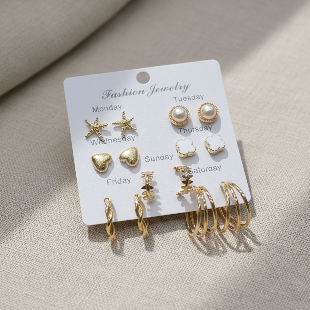 Multi Design Earring Set for Women (Set no.56)