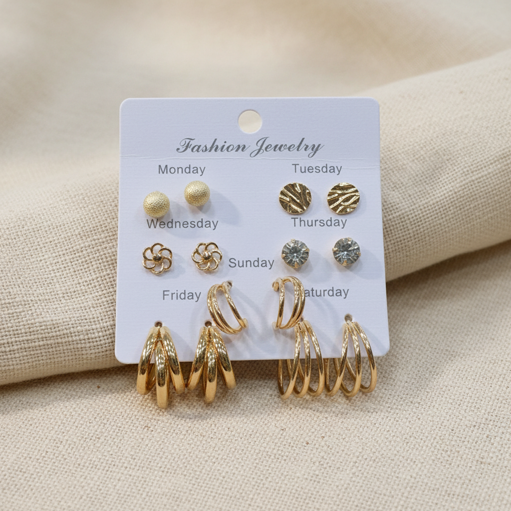 Multi Design Earring Set for Women (Set no.20)