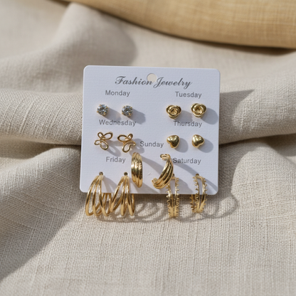 Multi Design Earring Set for Women (Set no.21)