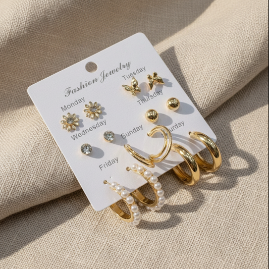 Multi Design Earring Set for Women (Set no.26)