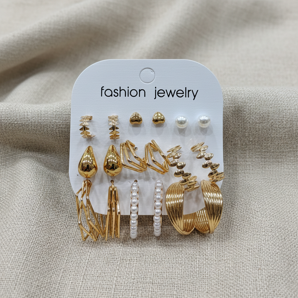 Multi Design Earring Set for Women (Set no.48)