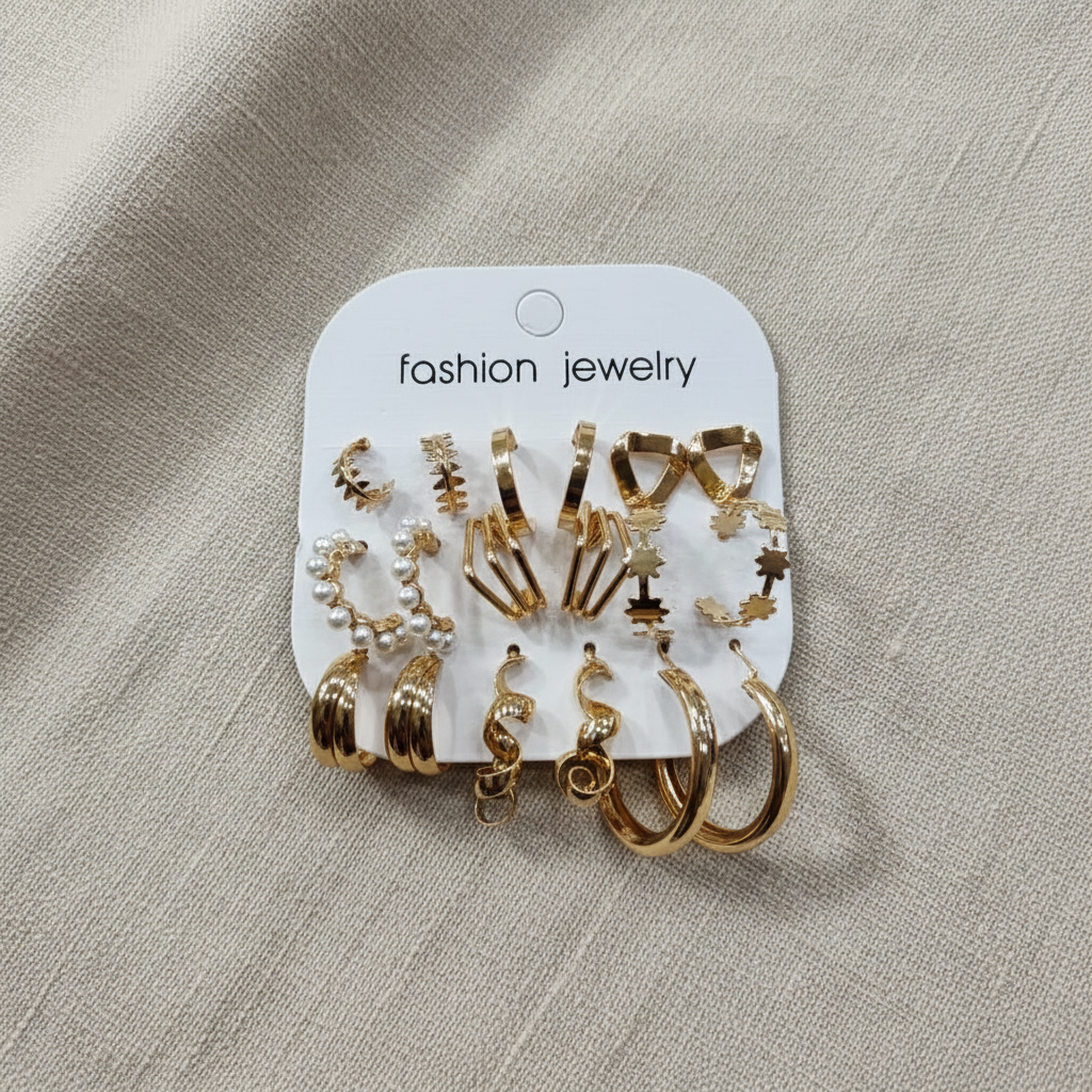 Multi Design Earring Set for Women (Set no.50)