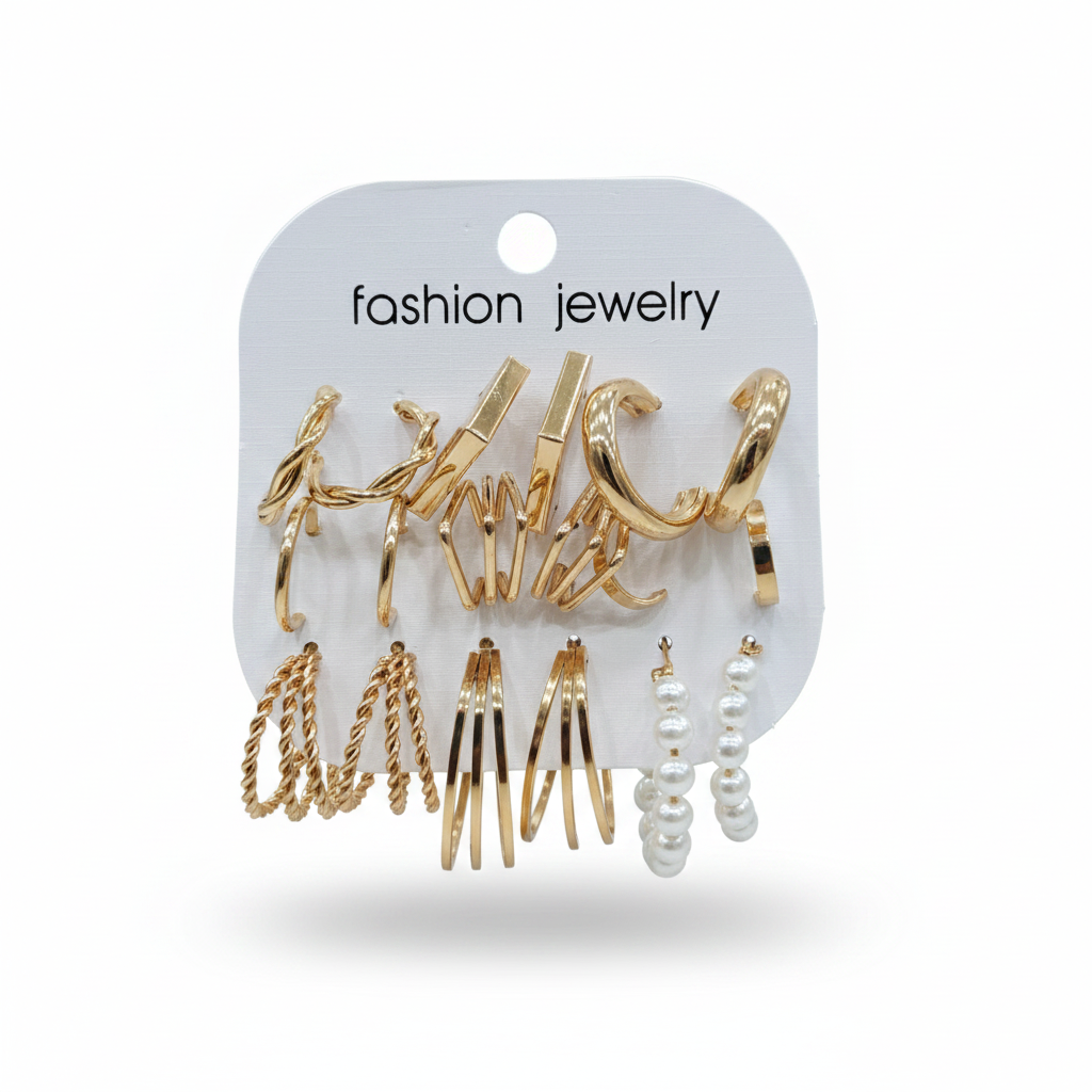 Multi Design Earring Set for Women (Set no.44)