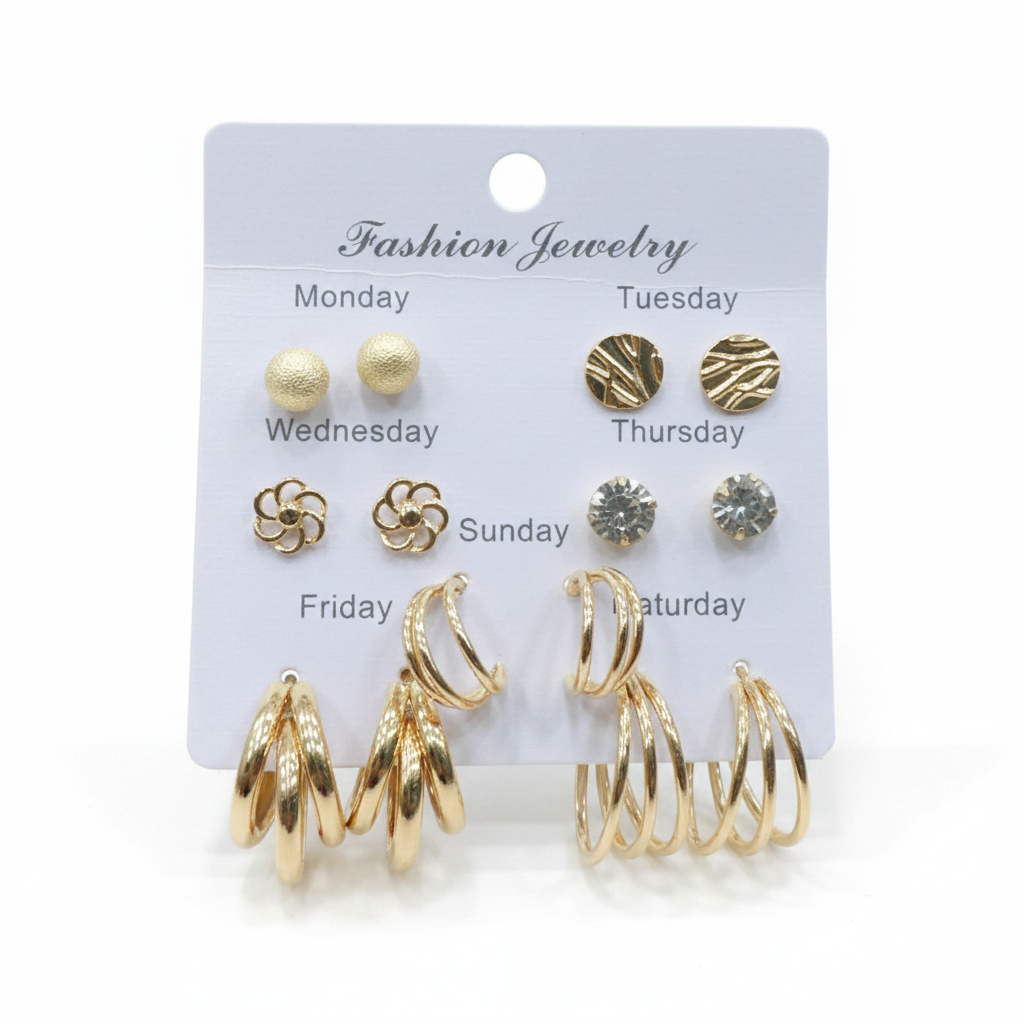 Multi Design Earring Set for Women (Set no.20)