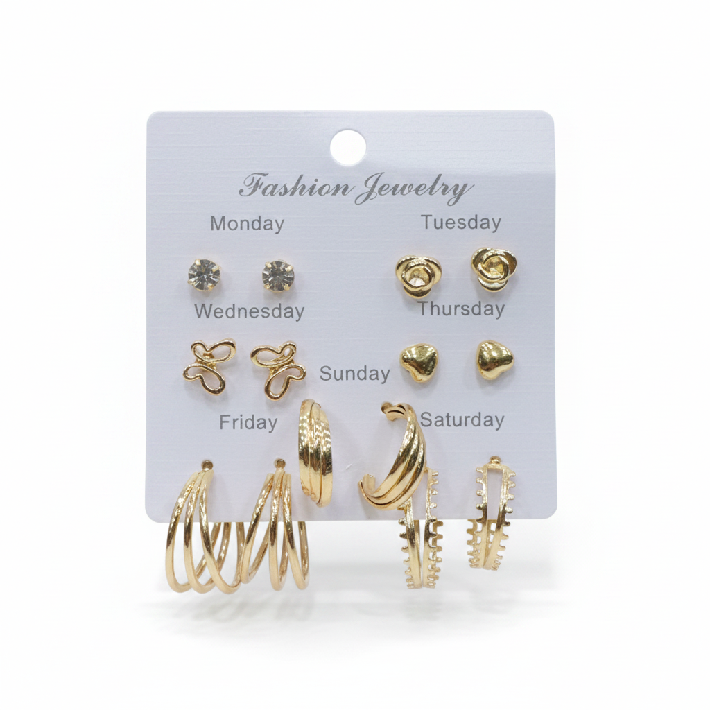 Multi Design Earring Set for Women (Set no.21)