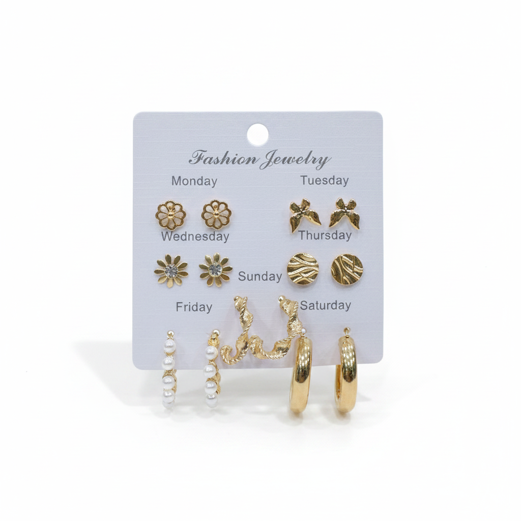 Multi Design Earring Set for Women (Set no.23)
