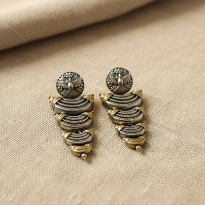 Dual Tone Antique Statement Dangler