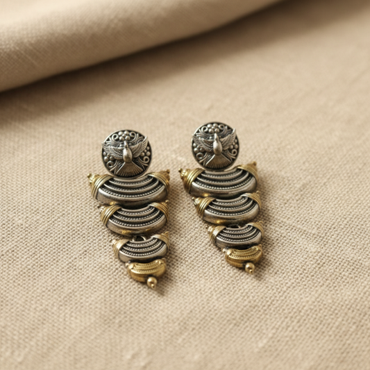 Dual Tone Antique Statement Dangler