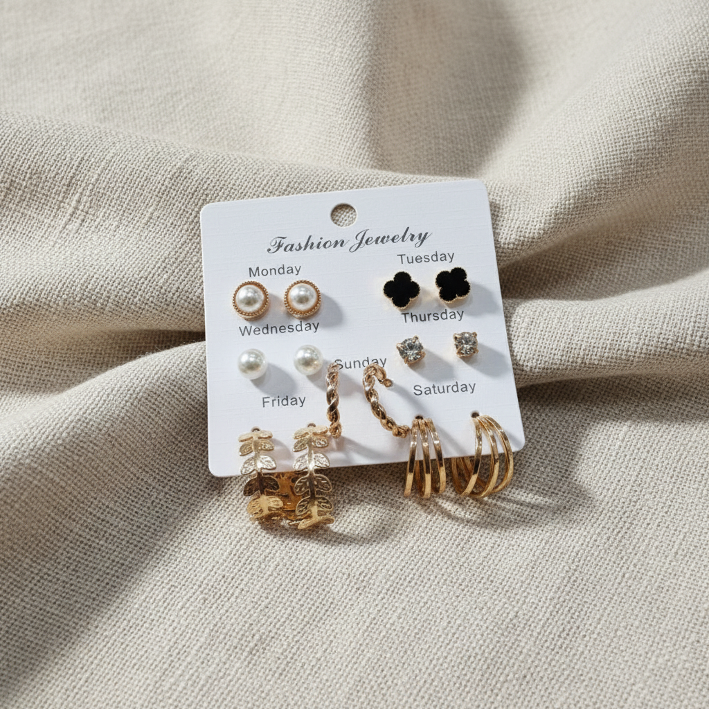 Multi Design Earring Set for Women (Set no.28)